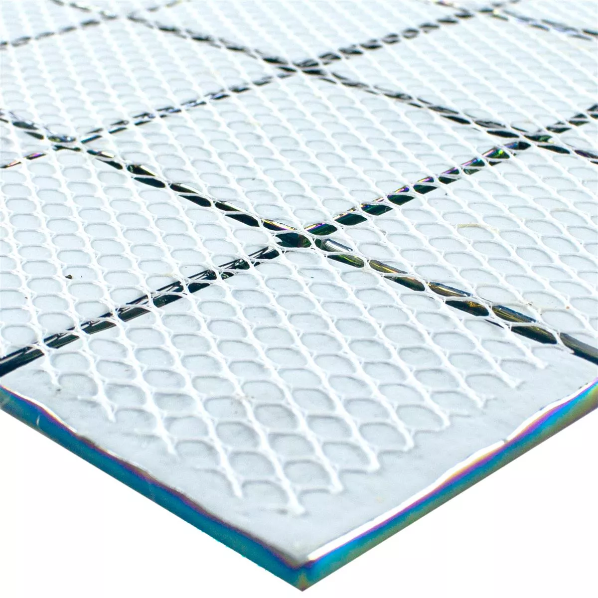 Glass Mosaic Tiles Nacre Effect Darwin Blanc