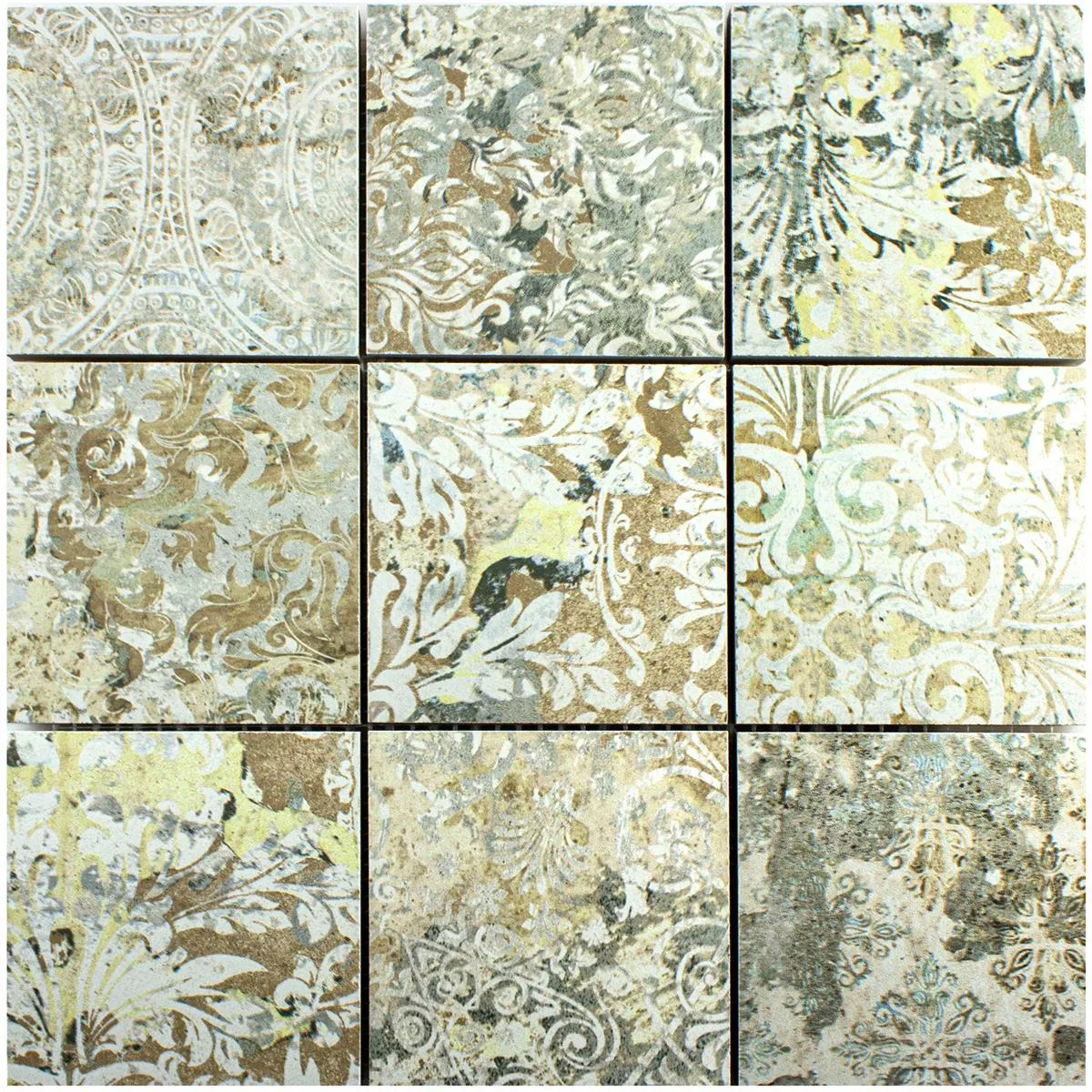 Mozaika Ceramiczna Płytki Bellona Efekt Jasne Kolory 95x95mm