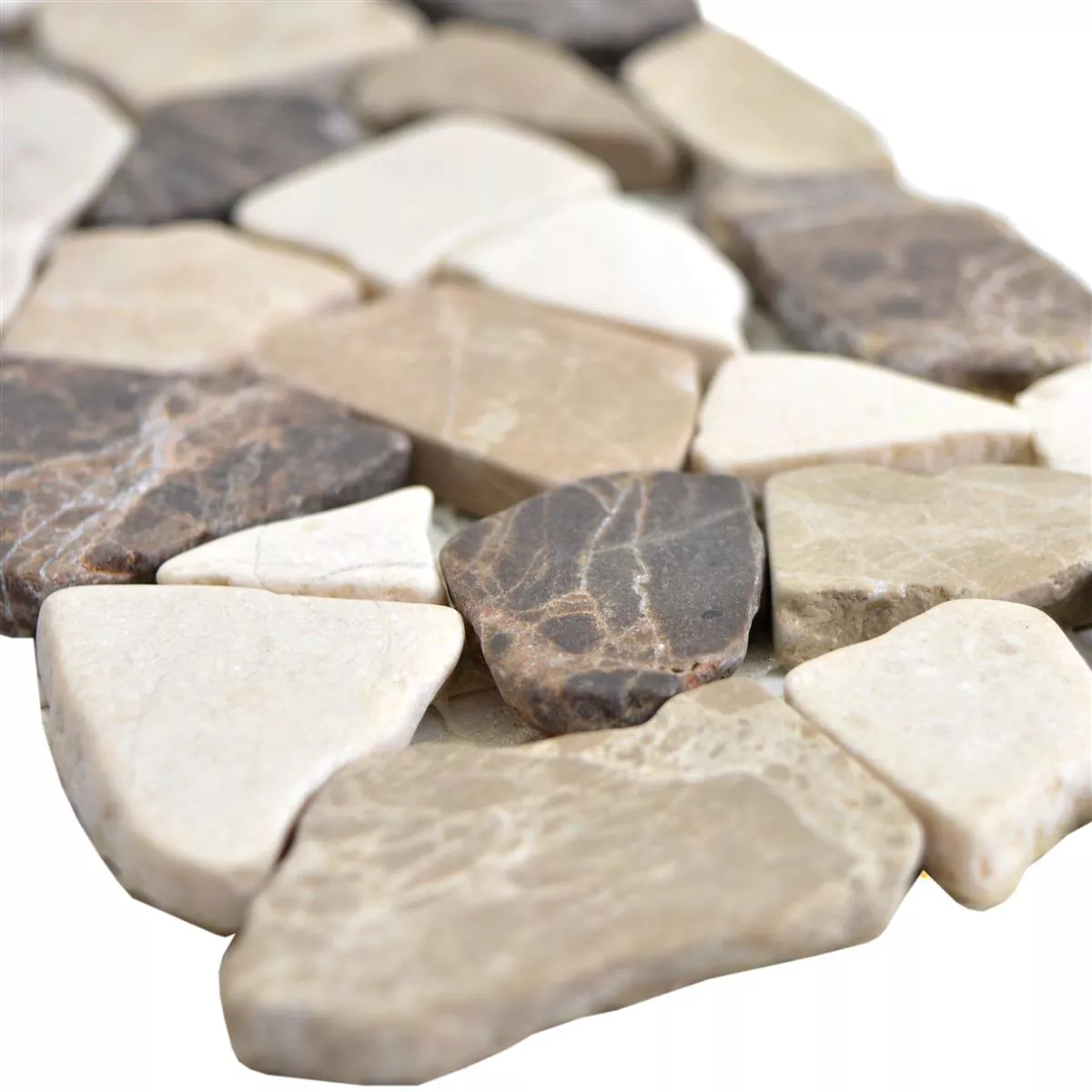Natural Stone Tiles Border Alzira Castanao Biancone 10x30cm