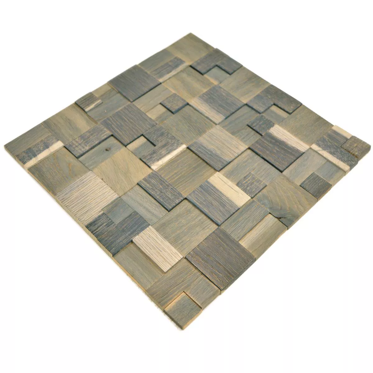 Sample Mosaic Tiles Wood Paris Self Adhesive 3D Grey