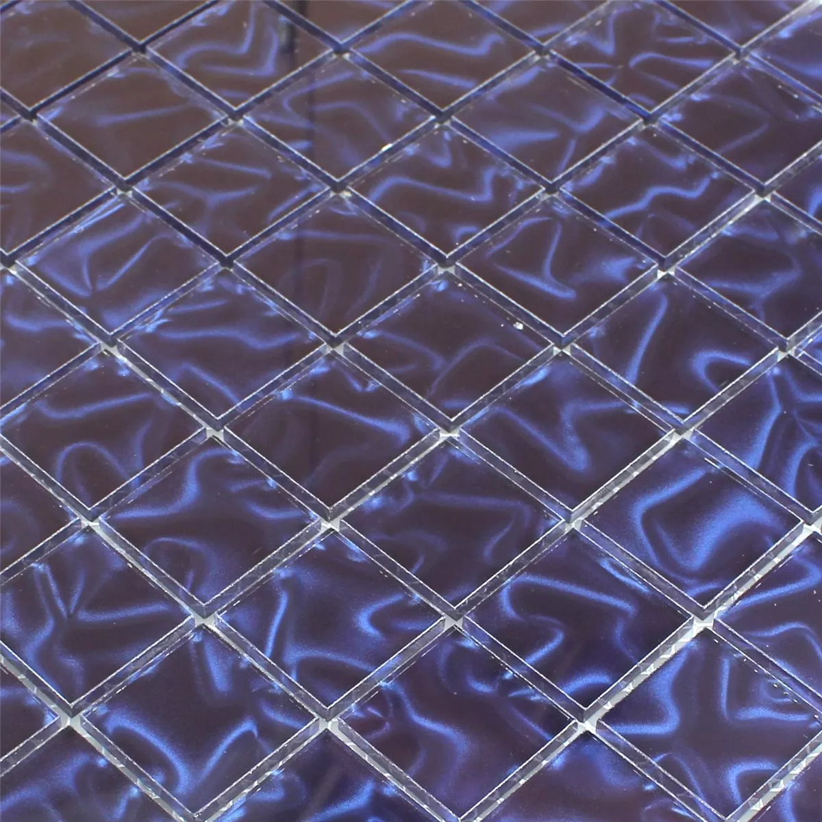 Sample Mosaic Tiles Glass Calypso Blue