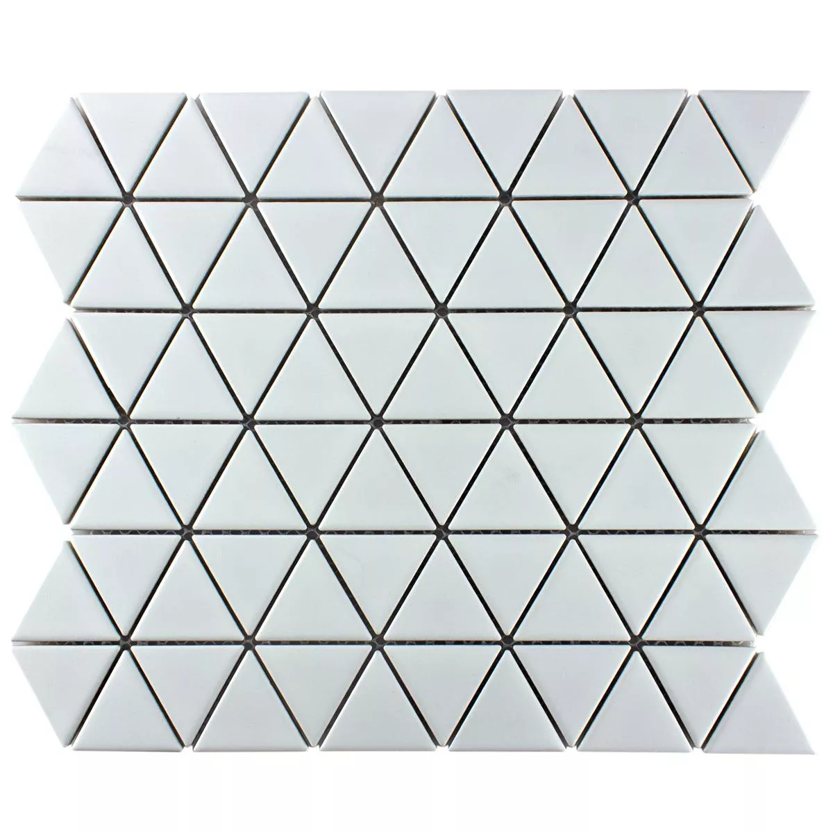 Mønster fra Keramikk Mosaikkfliser Arvada Triangel Hvit Frostet