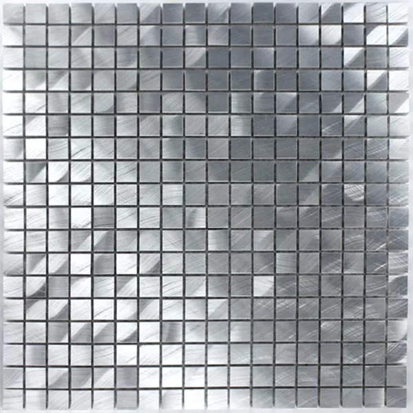 Mosaiikki Laatat Alumiini Mono Hopea 15x15x8mm
