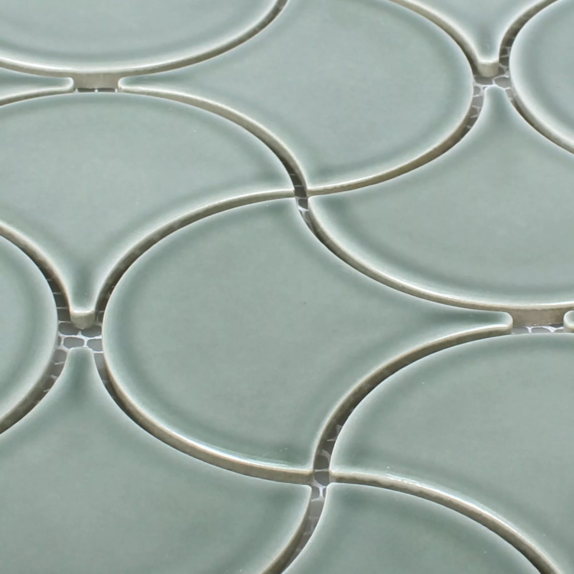 Ceramic Mosaic Tiles Toledo Wave Green