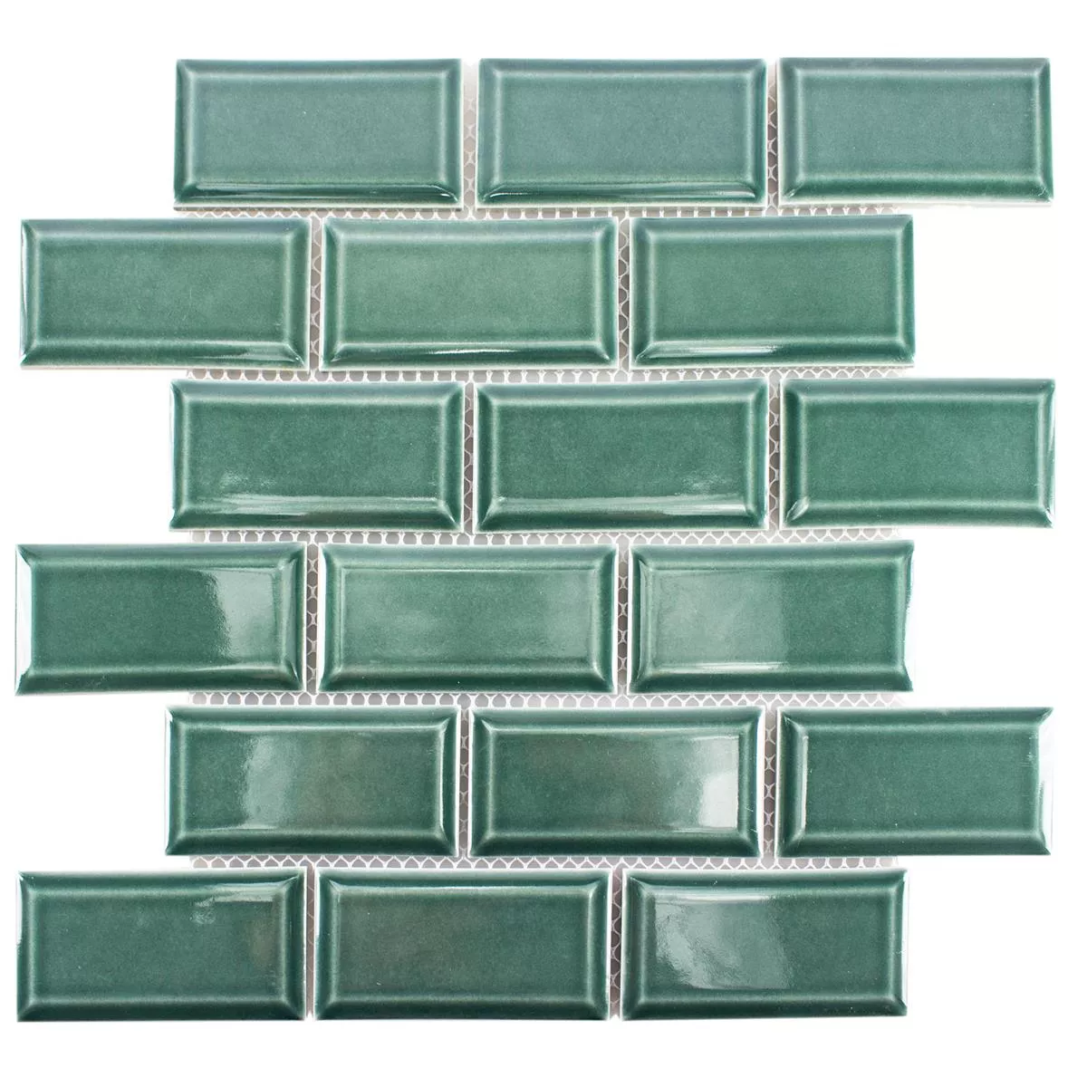 Model din Ceramică Plăci De Mozaic StPauls Metro Fațetă Verde
