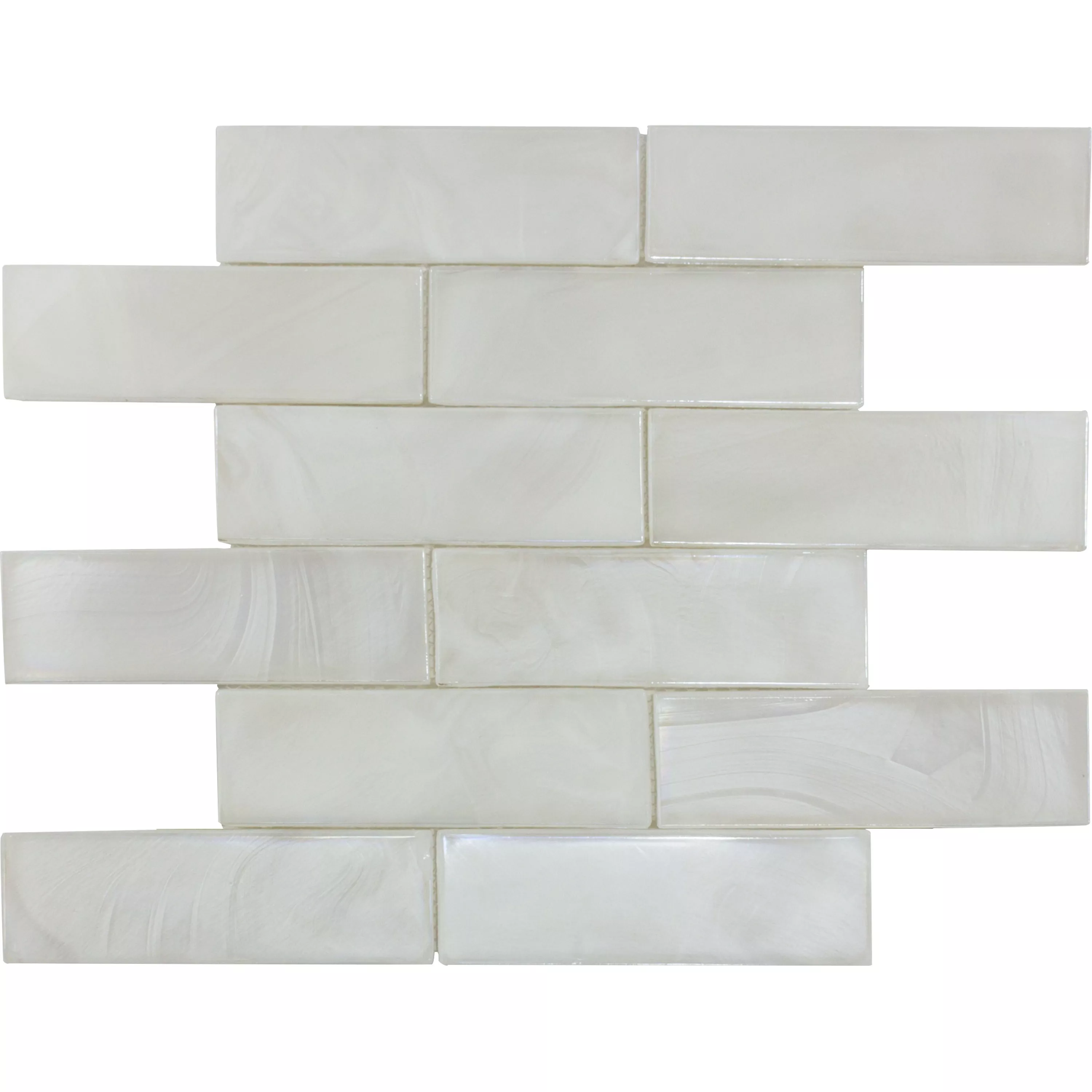 Mosaico Di Vetro Piastrelle Andalucia Brick Bianco