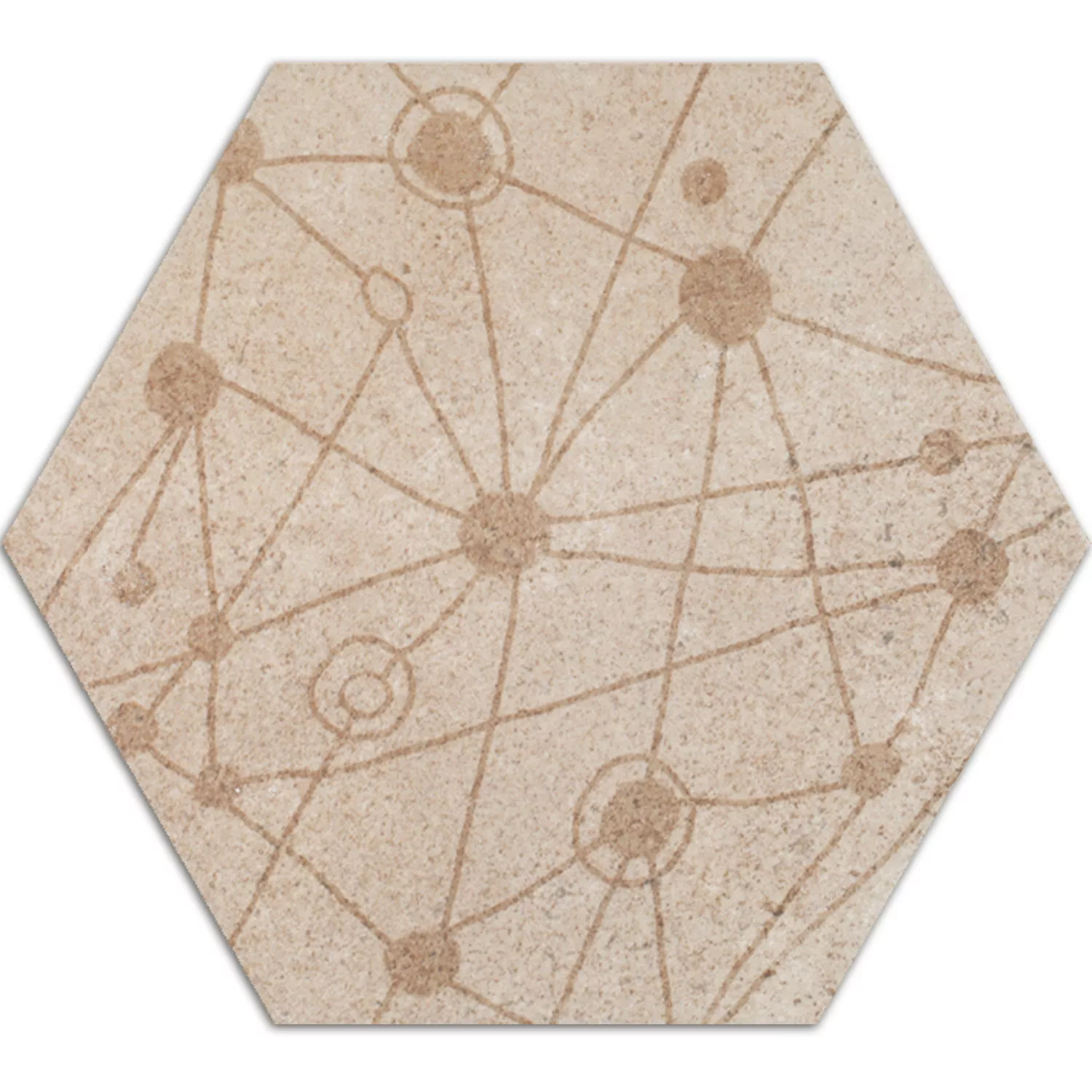 Cement Tiles Optic Decor Hexagon Atlanta Beige