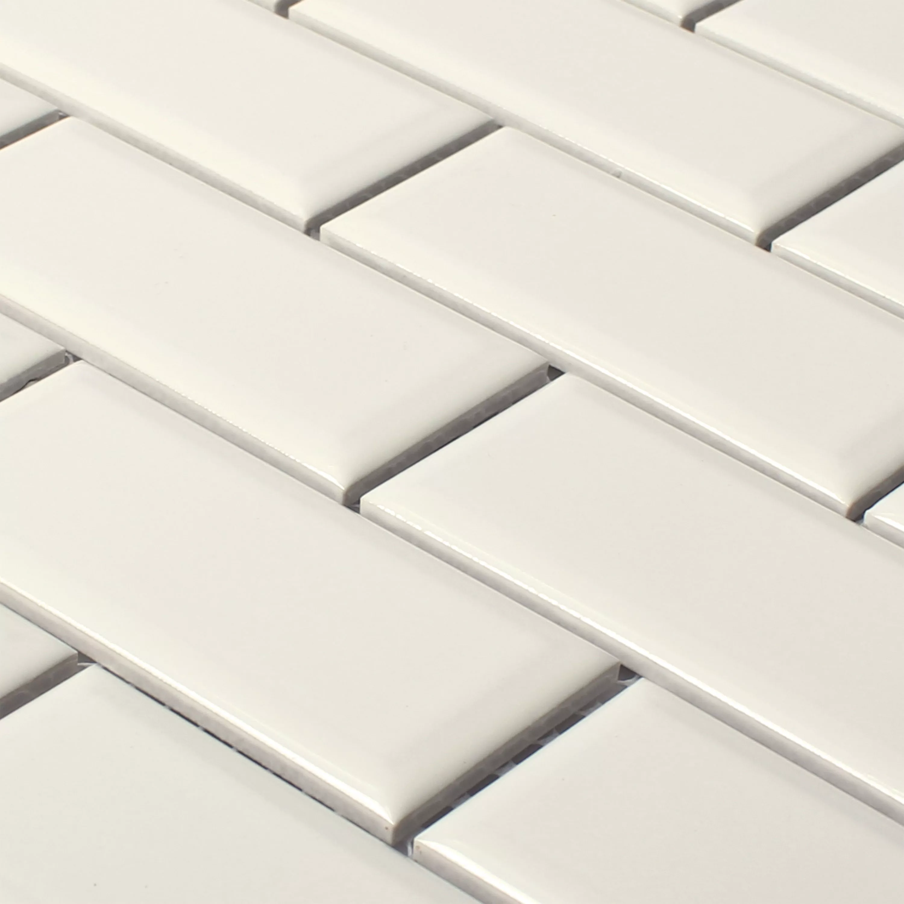 Ceramic Mosaic Tiles Venturia Metro Facet Ivory