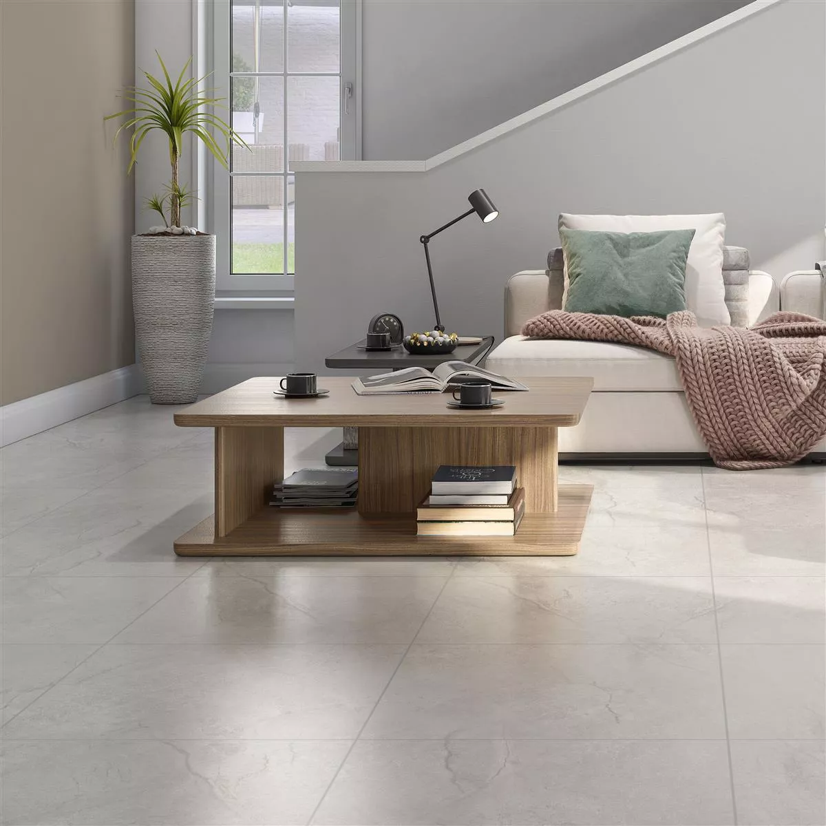 Sample Floor Tiles Pangea Marble Optic Mat Ivory 60x60cm