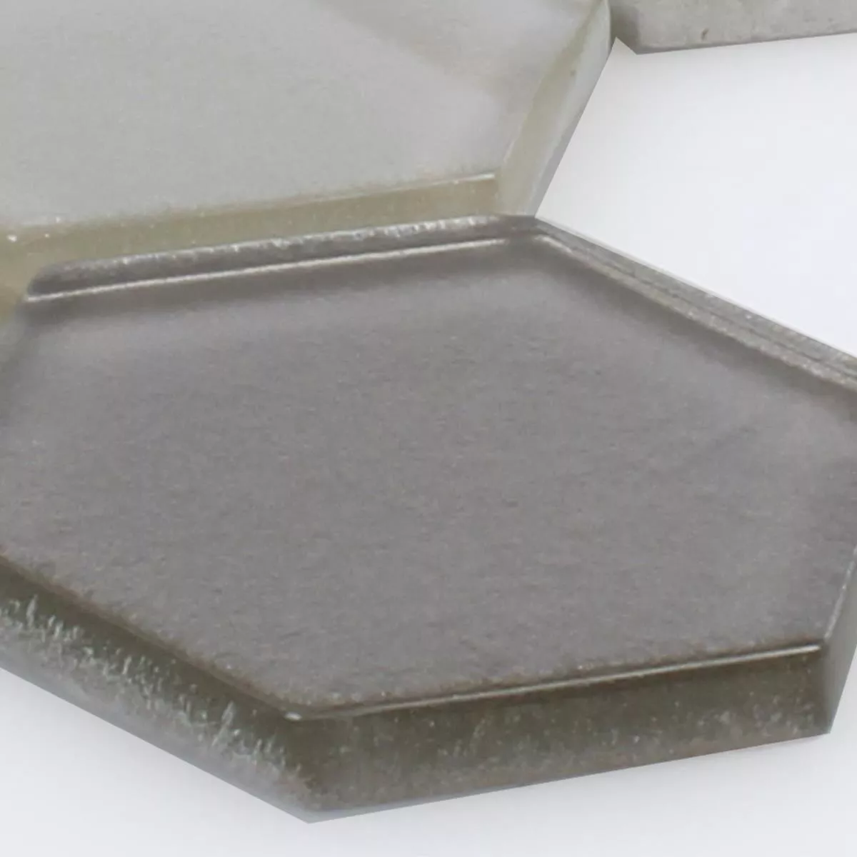 Πρότυπο από Ψηφιδωτά Πλακάκια Εξάγωνο Ποτήρι Φυσική Πέτρα Ανοιχτό Γκρι 3D