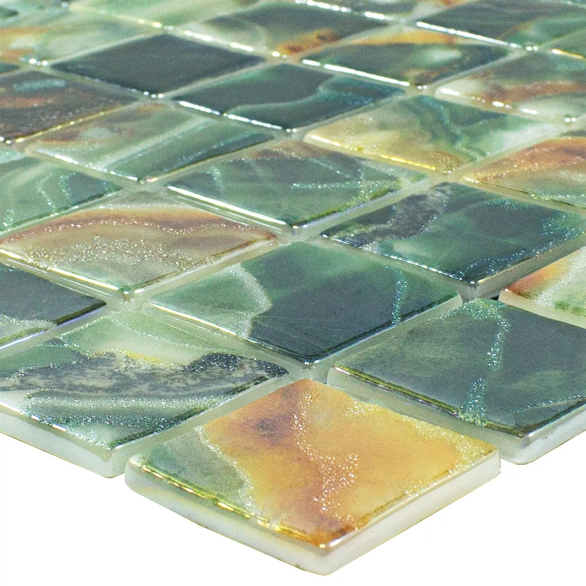 Glass Pool Mosaic Tiles Carolina Emerald Green