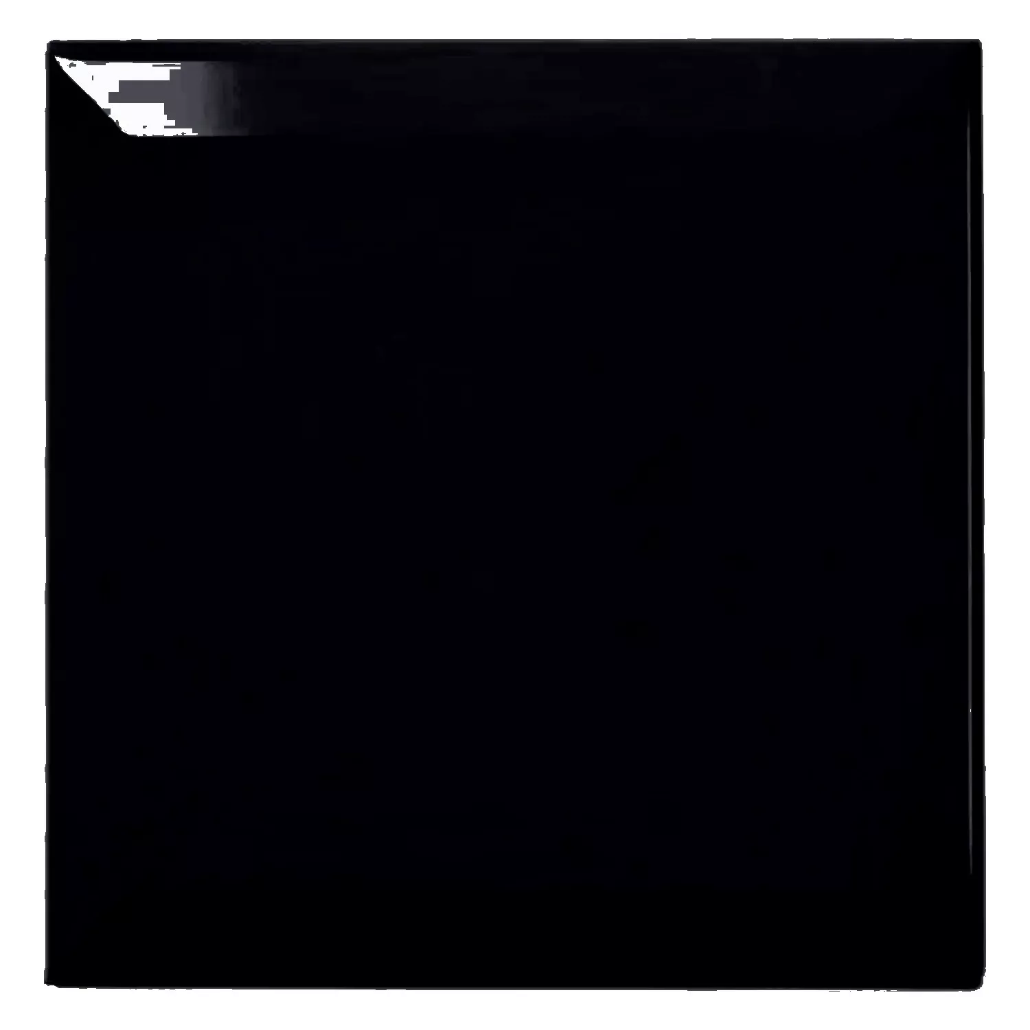 Metro tile Black Glossy 15x15 cm Facet Eris Negro