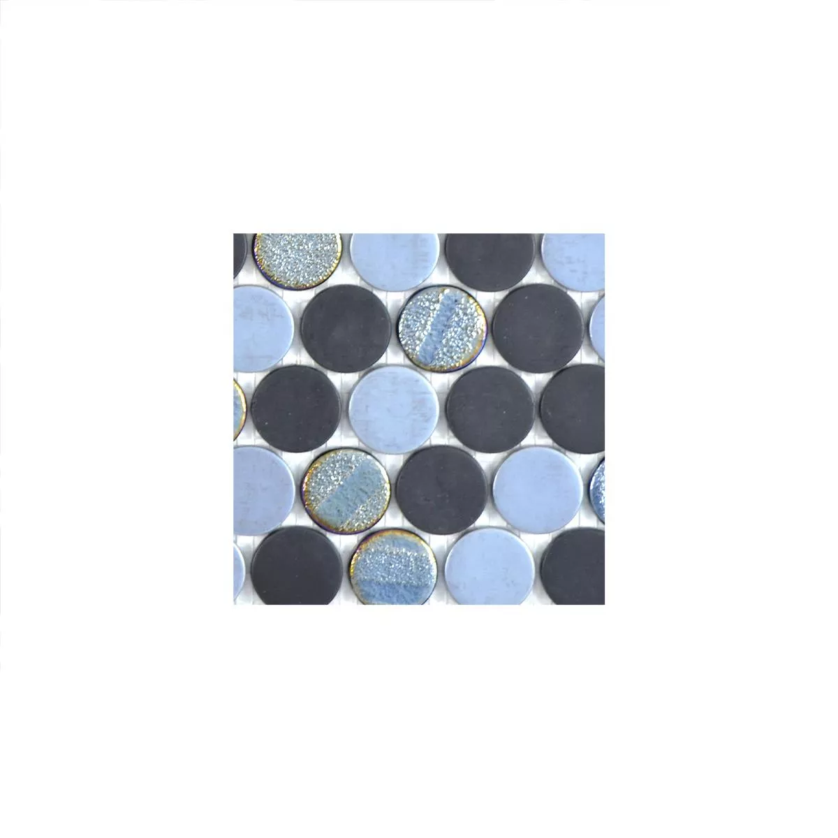 Próbka Mozaika Szklana Płytki Albany Okrągły Color Mix