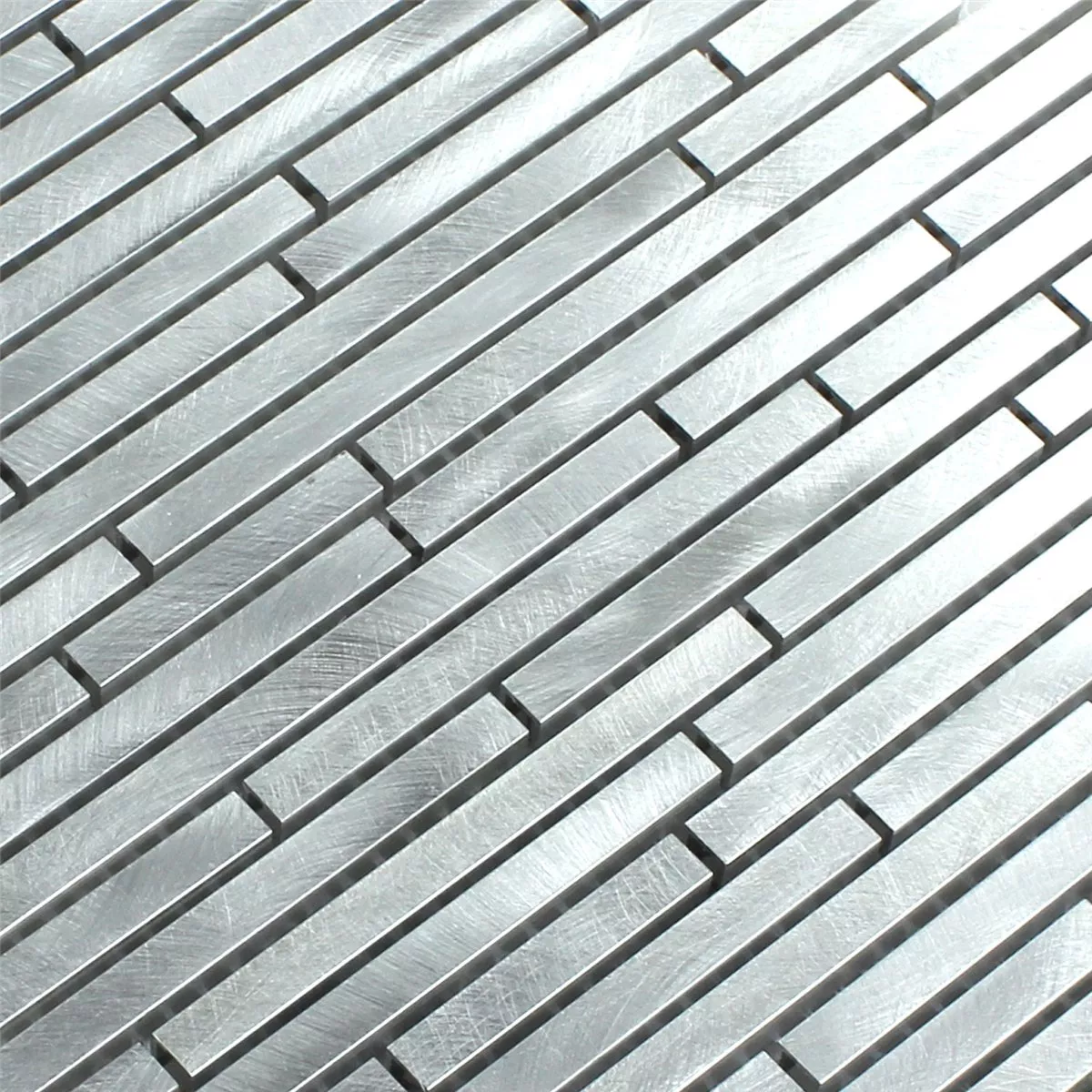 Mozaiková Dlaždice Hliník Stříbrná Stripes