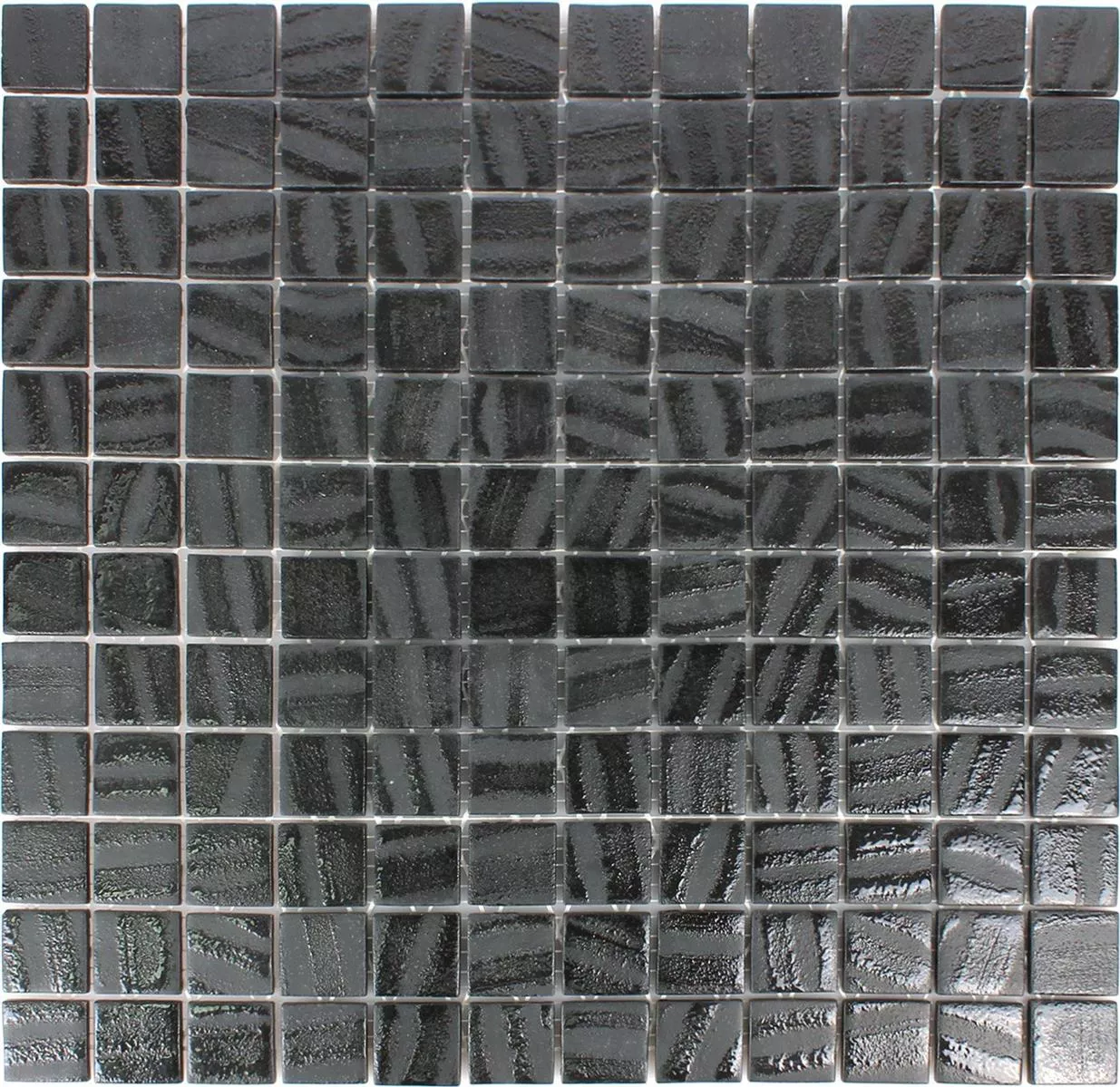 Mosaico Vetro Piastrella Mascota Nero Antracite