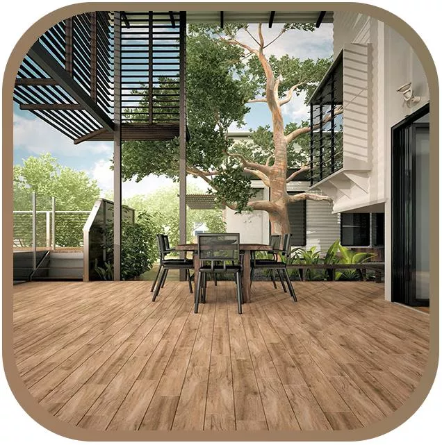 Terrace Slabs in Wood Look