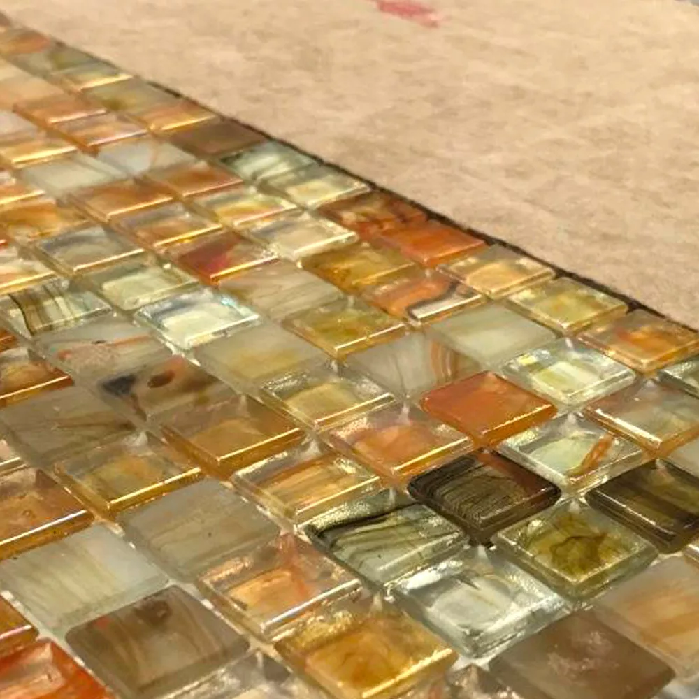Vzorek Sklo Plavecký Bazén Mozaikové Dlaždice Pergamon Béžová