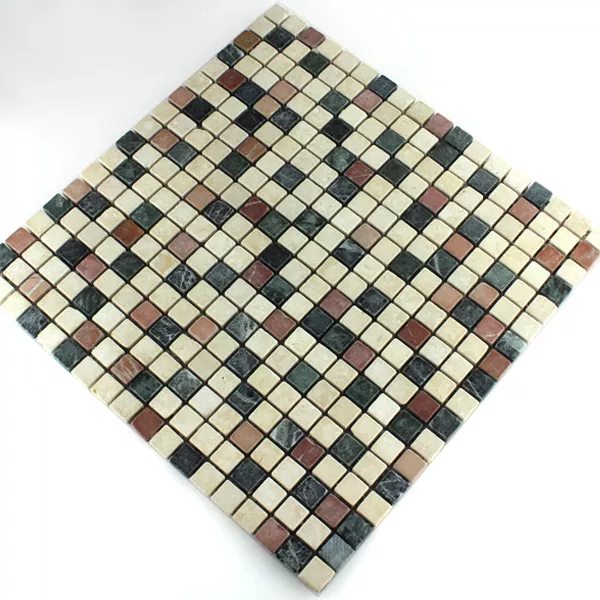 Azulejo Mosaico Mármore Multicolorido Mix 15x15x7mm