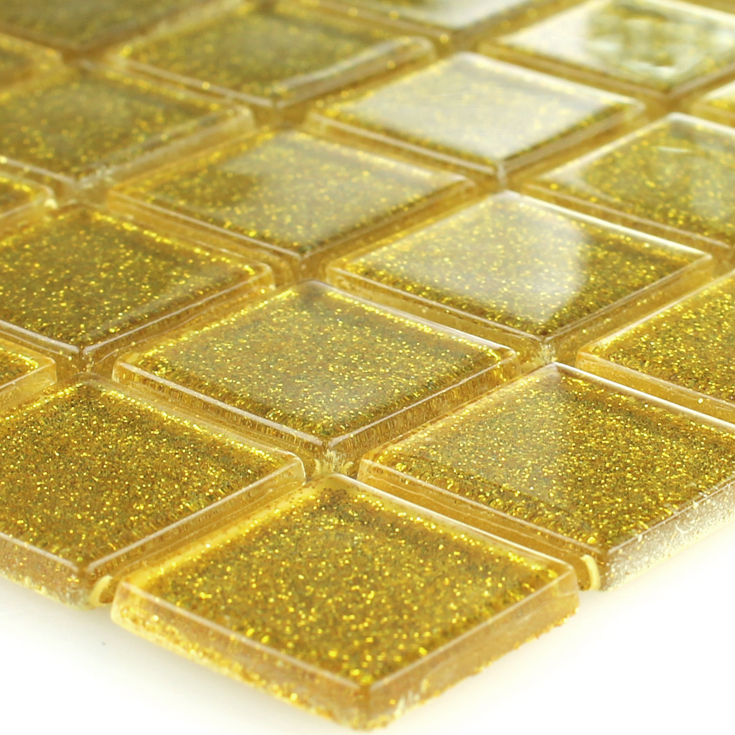 Sample Glass Mosaic Tiles Wichita Gold Glitter