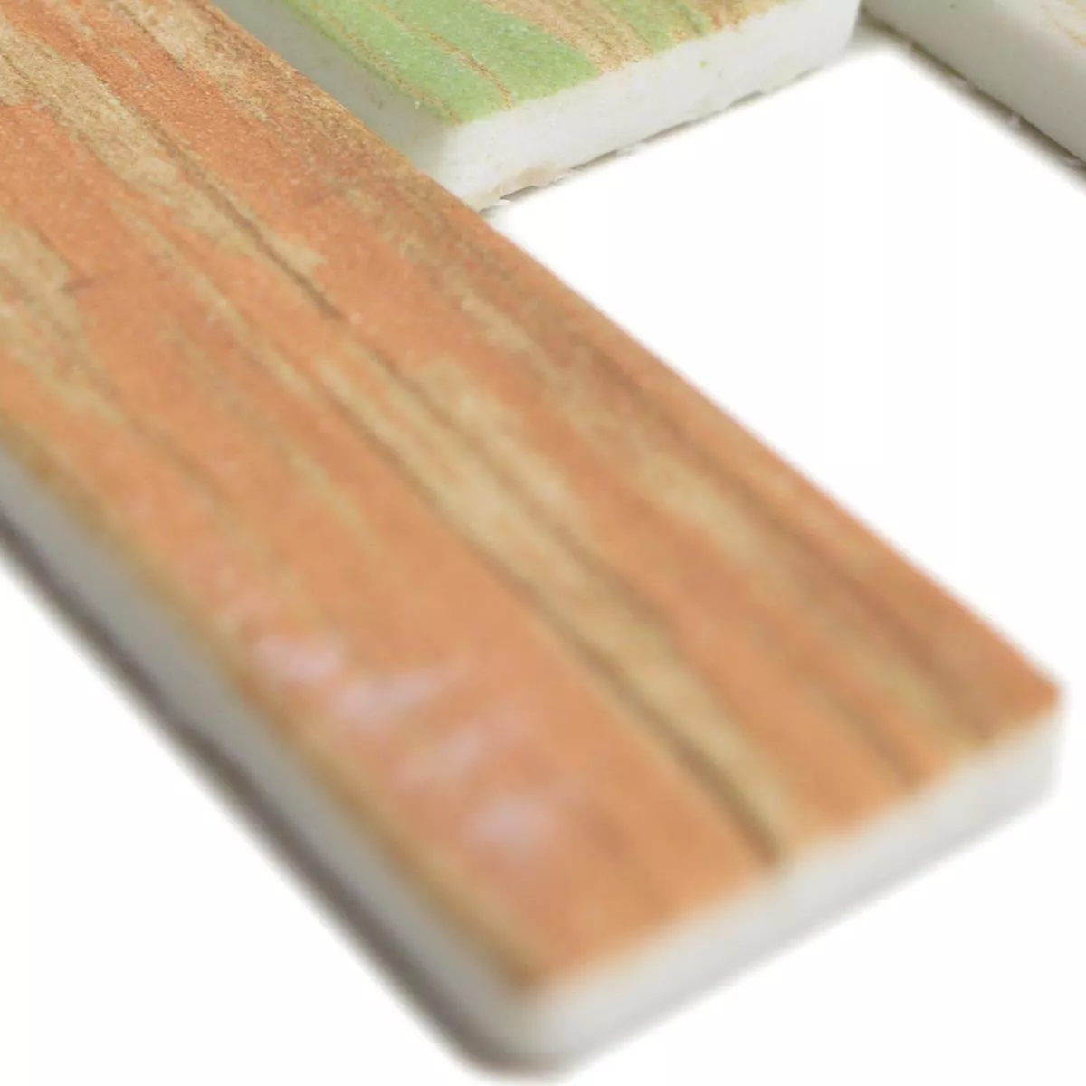 Próbka Mozaika Szklana Płytki Lunatic Wygląd Drewna Kolorowy