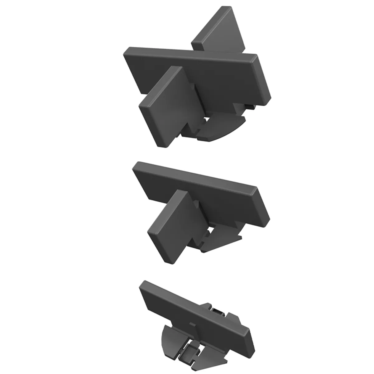 Fugekryds til aluskinne 4mm sort 500 stk Fugekryds til aluskinne 4mm sort 500 stk