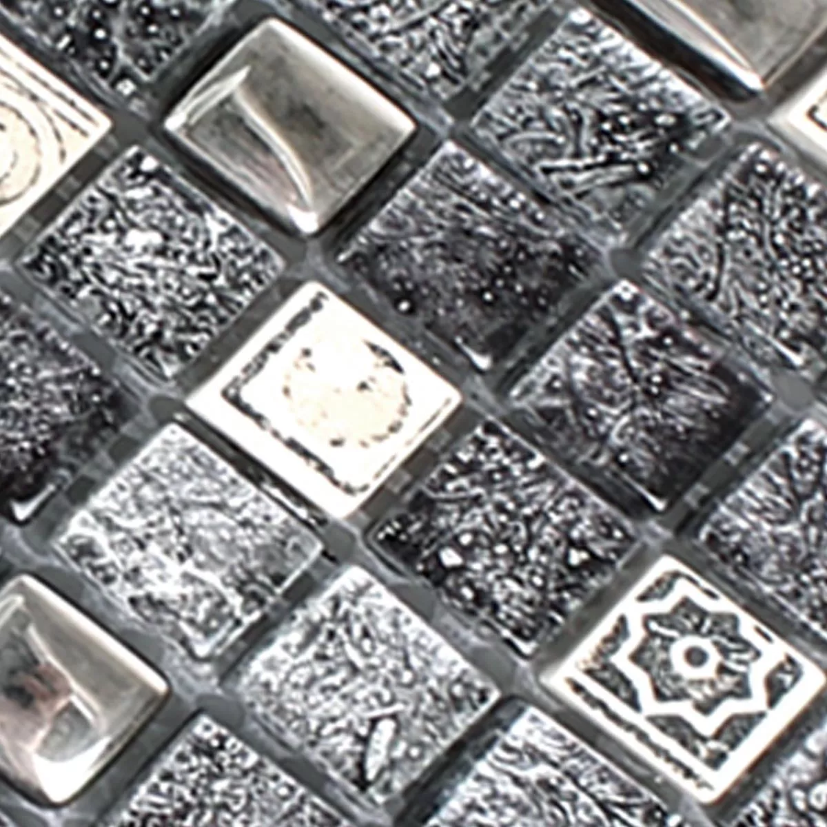 Mønster fra Mosaikkfliser Filippos Glass Naturstein Mix