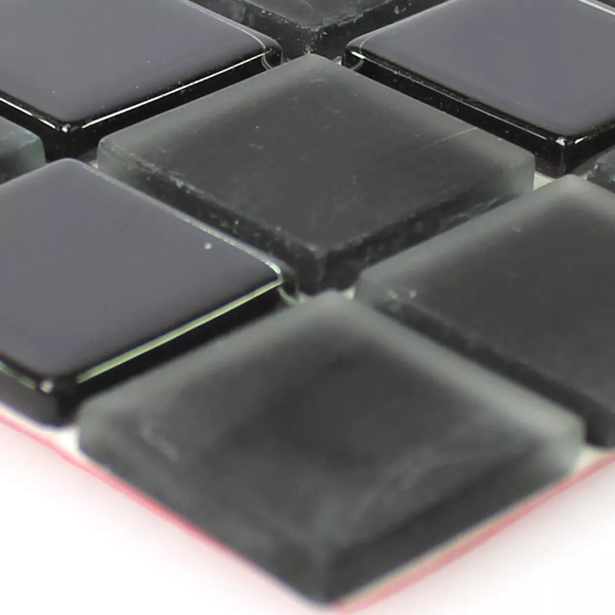 Sample Mosaic Tiles Glass Self Adhesive Black Uni