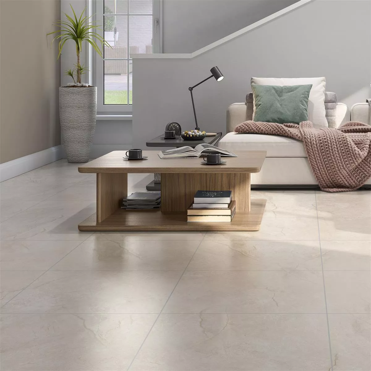 Sample Floor Tiles Pangea Marble Optic Mat Cream 60x60cm
