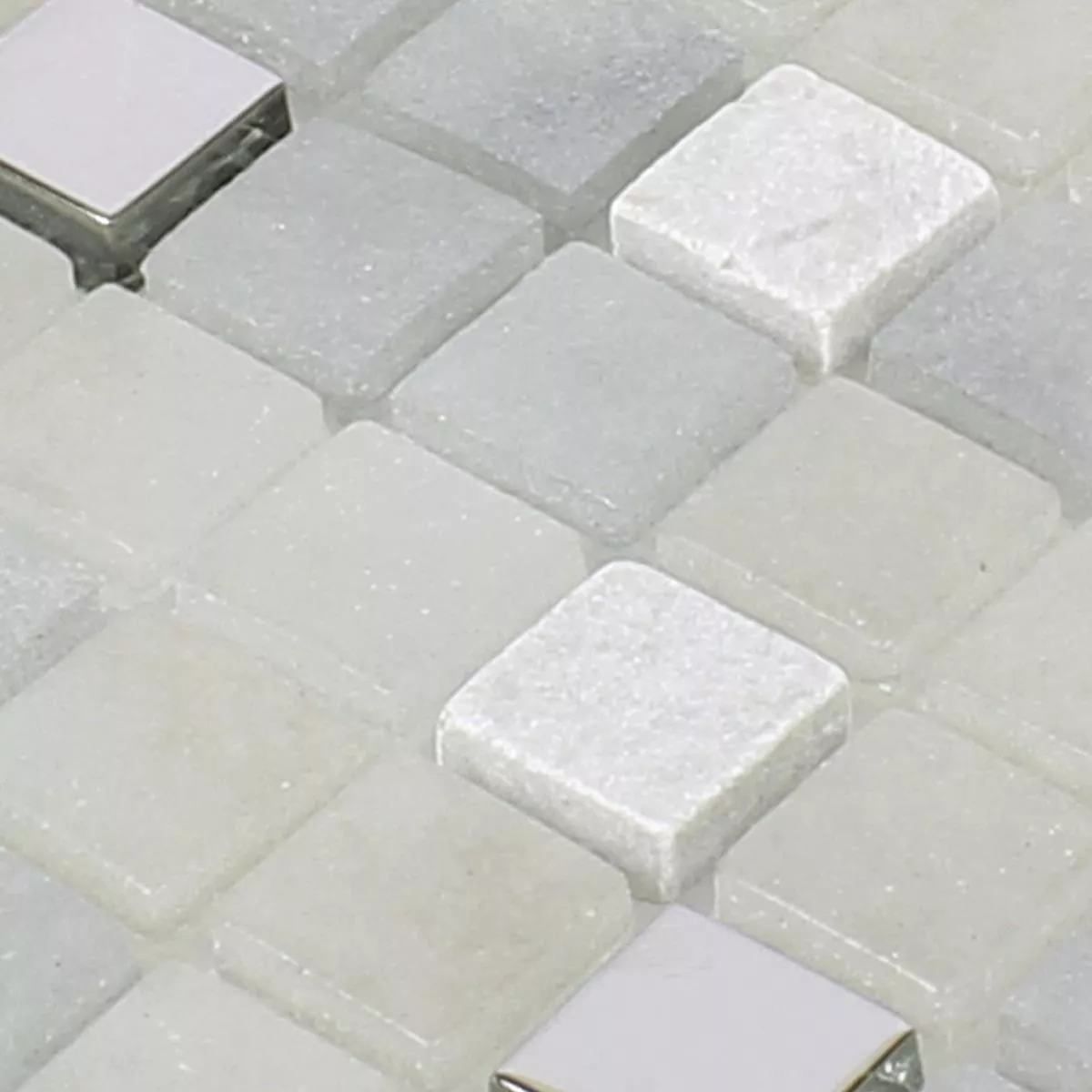 Uzorak Mozaik Pločice Staklo Prirodni Kamen Mix Freyland Siva