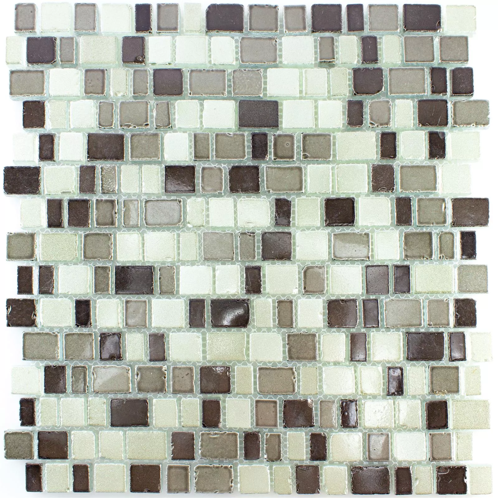 Glass Mosaic Tiles Economy Grey Silver