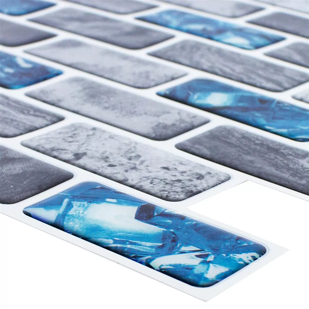 Πρότυπο από Βινύλιο Ψηφιδωτά Πλακάκια Belleza Μπλε Γκρί Aυτοκόλλητες