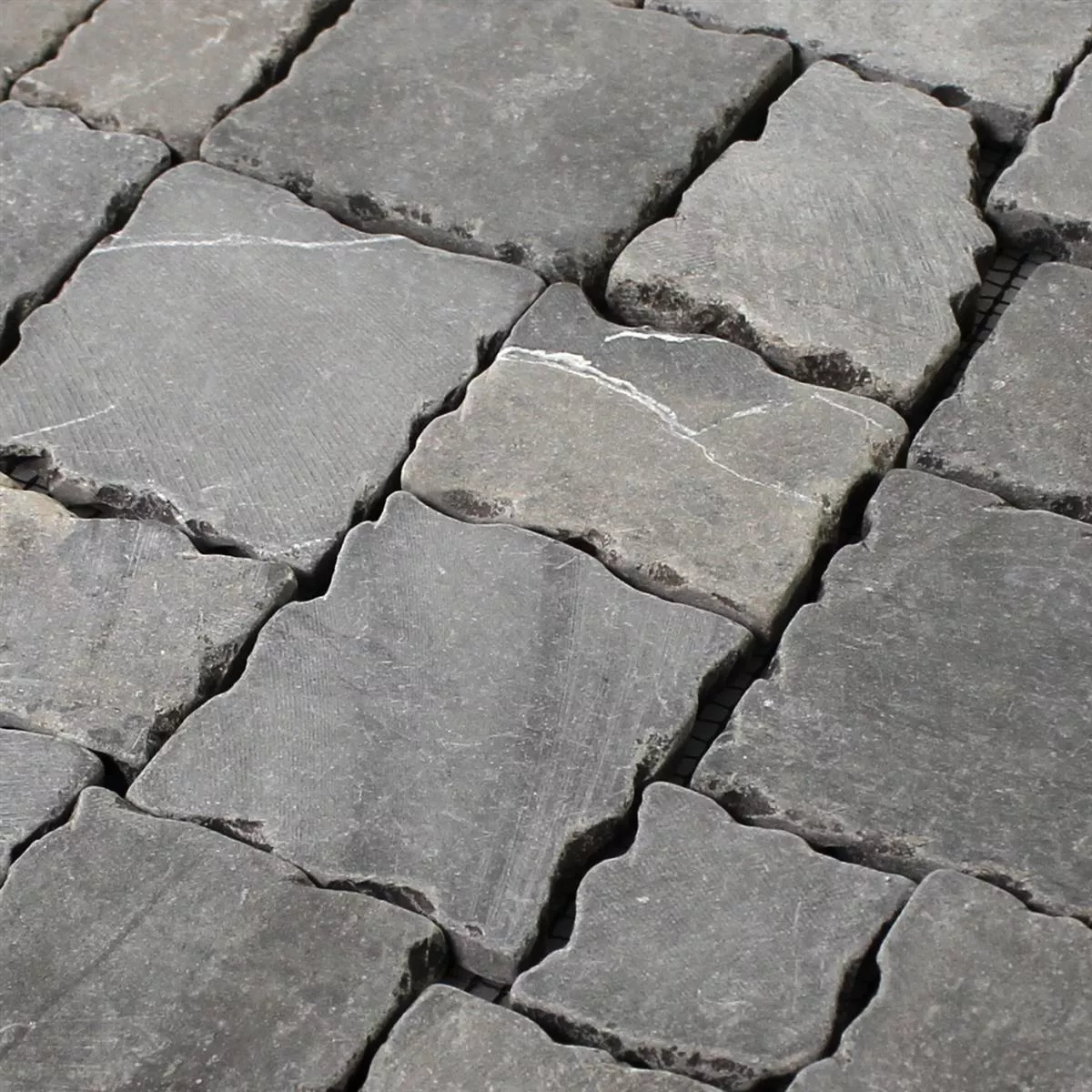 Płytki Mozaikowe Kamień Naturalny Antracyt Bębnowany