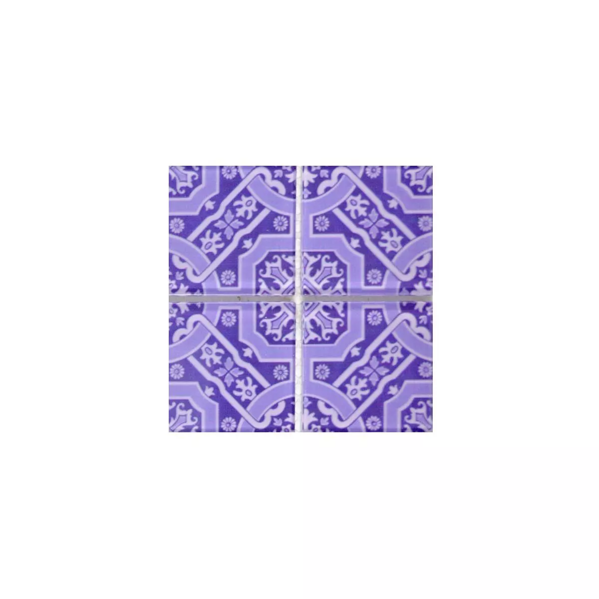 Vzorek Skleněná Mozaika Retro Dlaždice India Vintage Payat