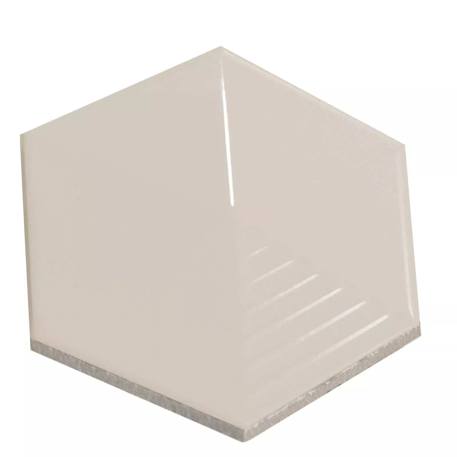 Plăci Ceramice Pentru Pereti Rockford 3D Hexagon 12,4x10,7cm Cremă