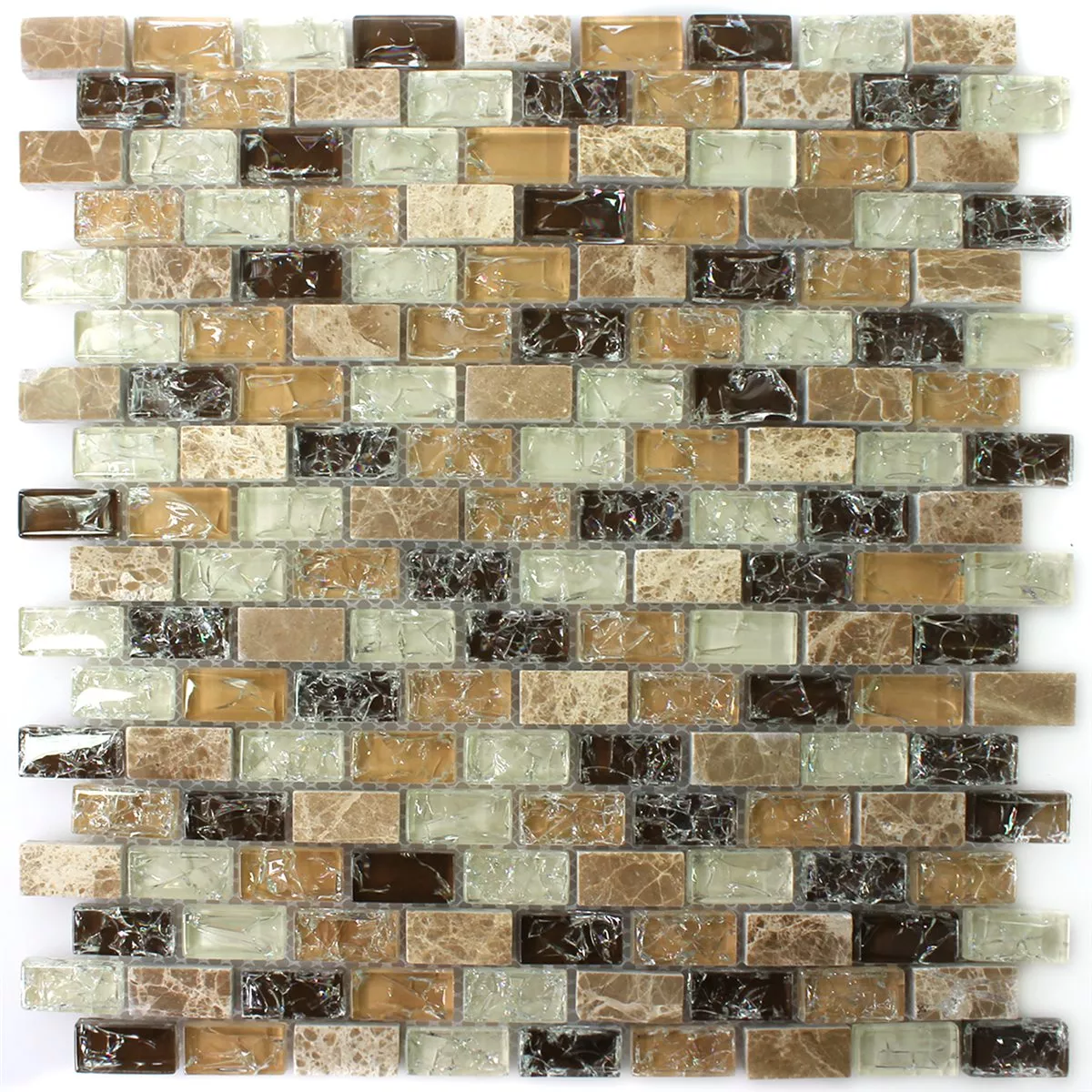 Mosaic Tiles Glass Natural Stone Broken Bricks Emperador