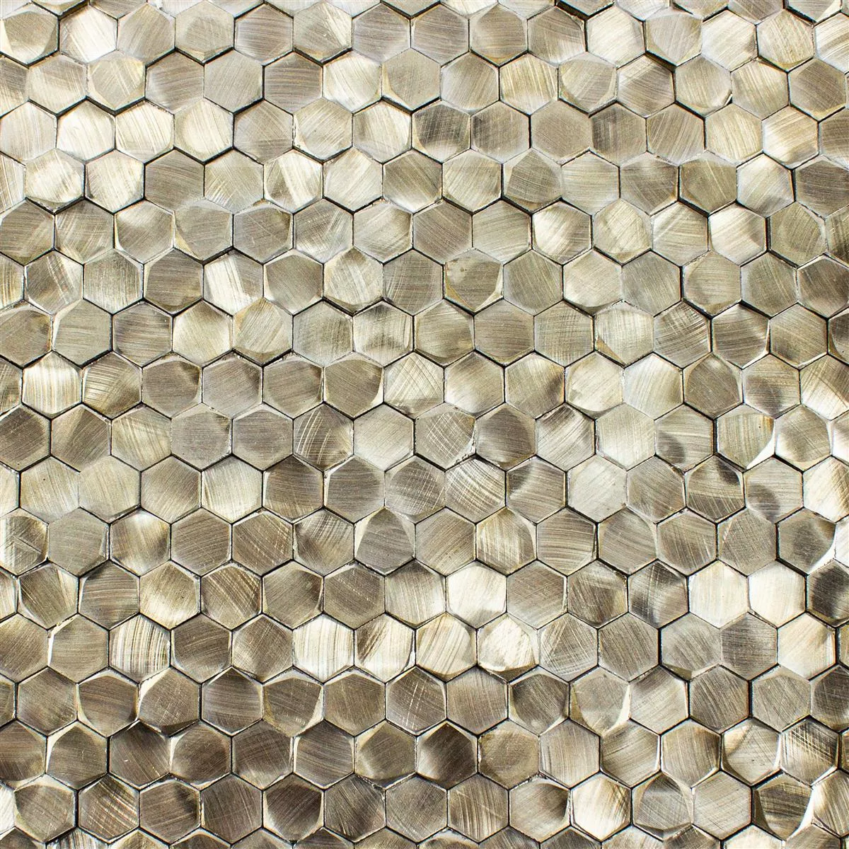 Alumínio Metal Azulejo Mosaico McAllen Ouro