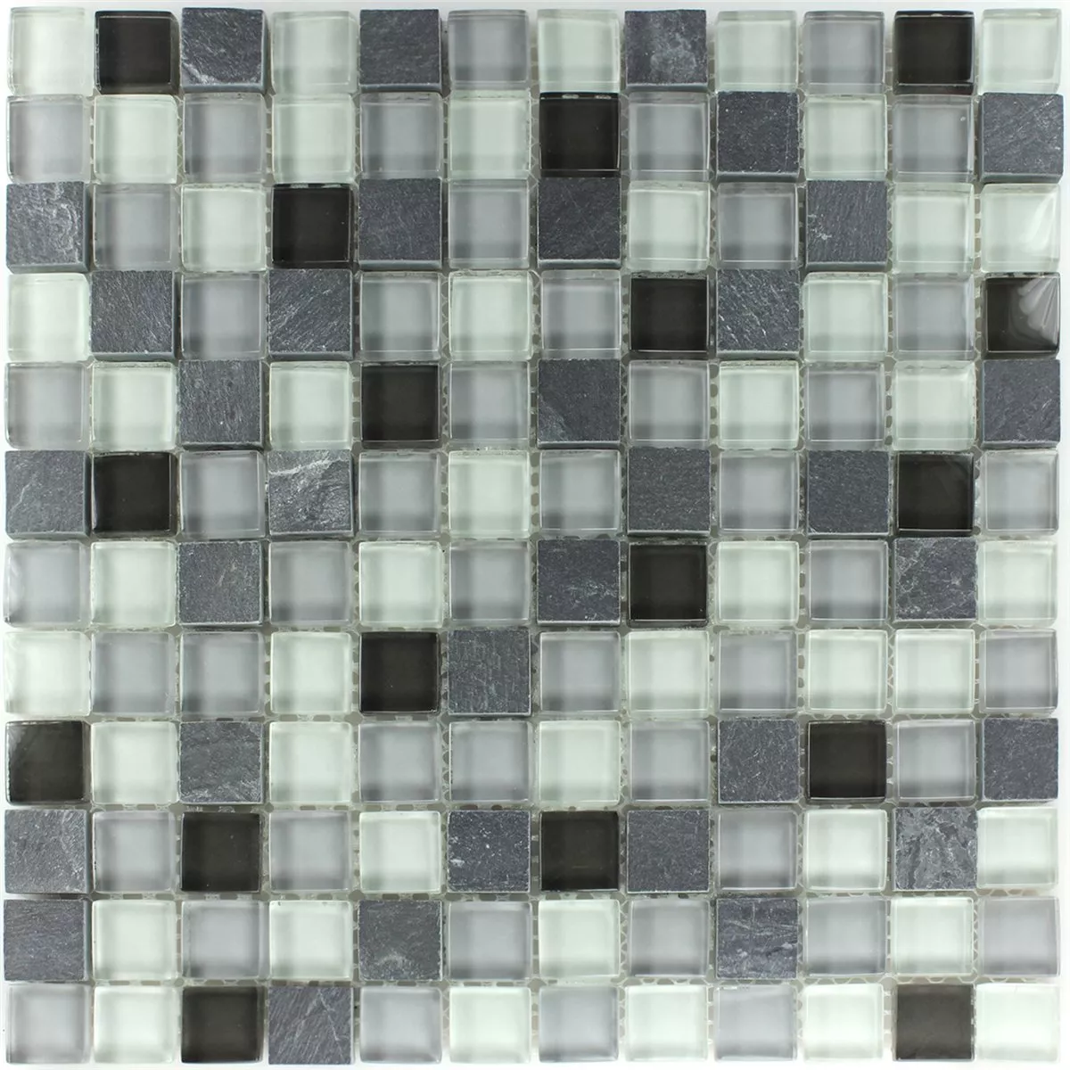 Glass Slate Mosaic Grey Mix