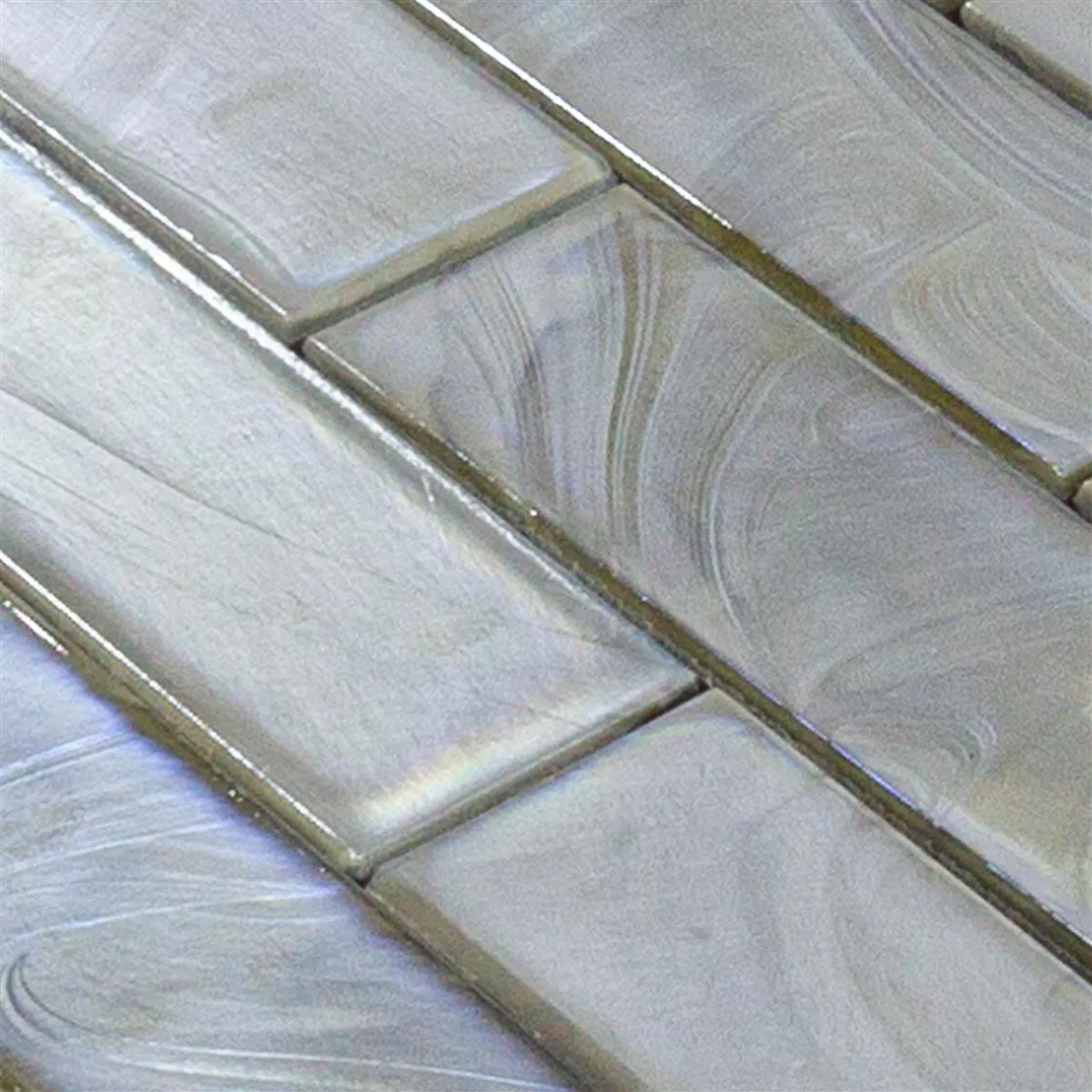Glasmosaik Fliesen Andalucia Brick Grau