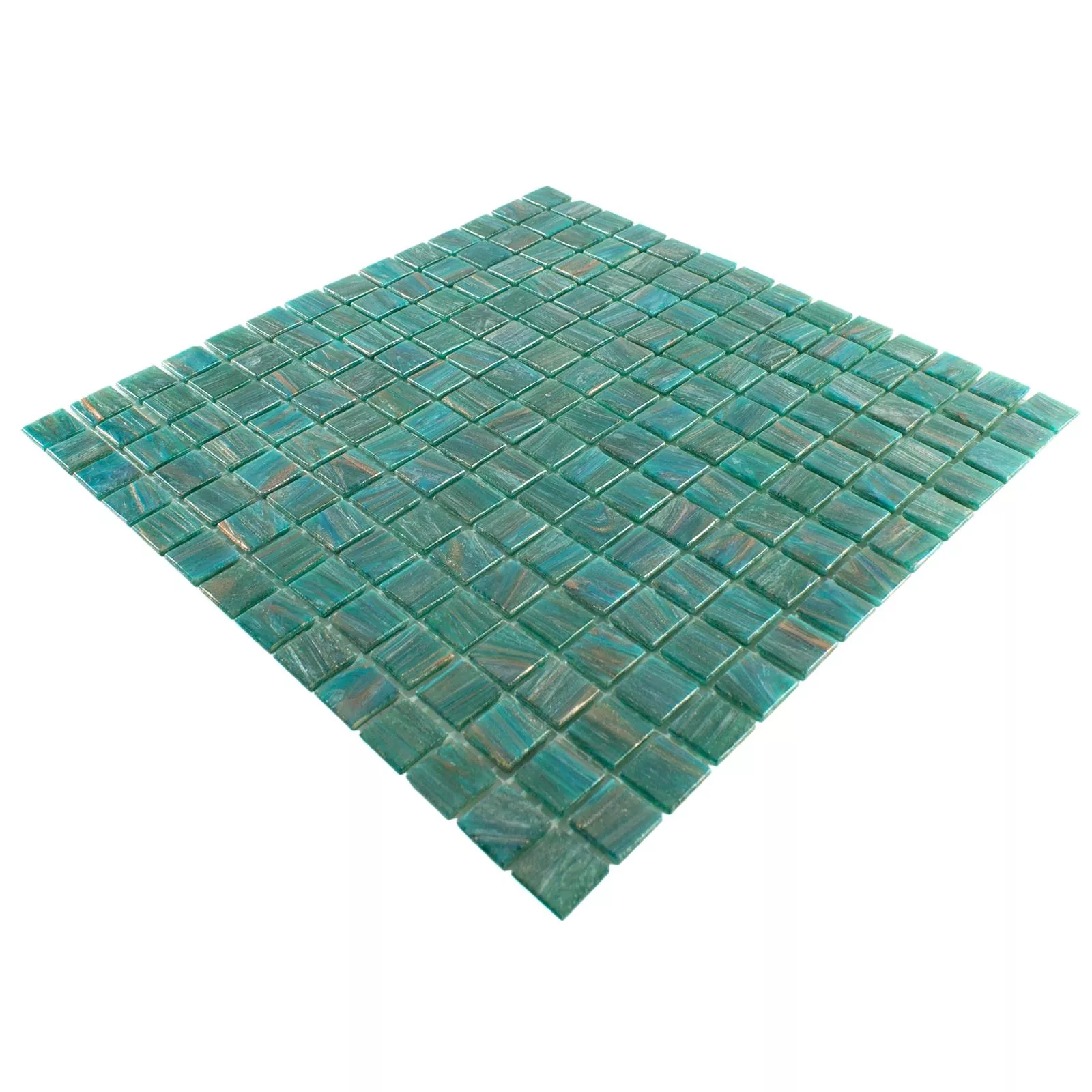 Vidro Azulejo Mosaico Ogeday Efeito Ouro Verde