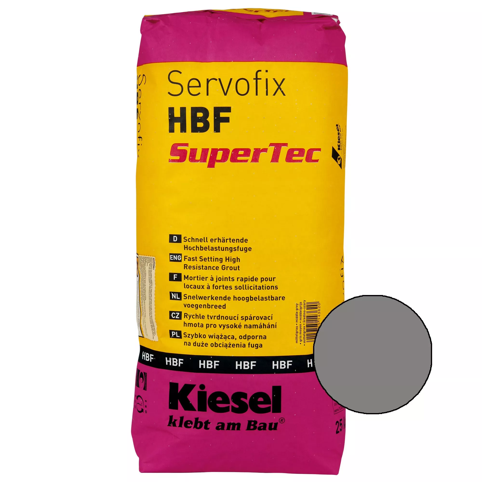 Kiesel Servofix HBF SuperTec Grigio Medio 25KG