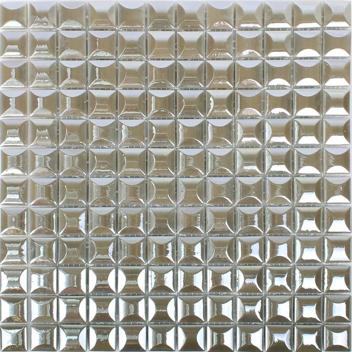 Mozaic De Sticlă Gresie Monrovia Coffee 3D Metallic