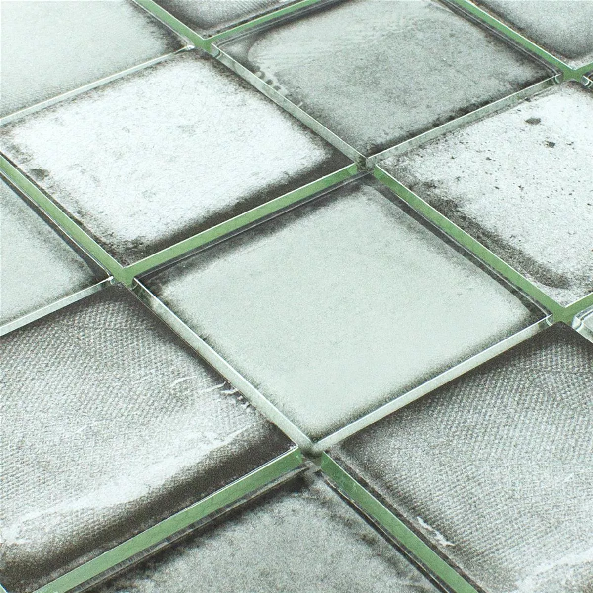 Glass Mosaikk Fliser Sement Utseende Granada Lysegrå