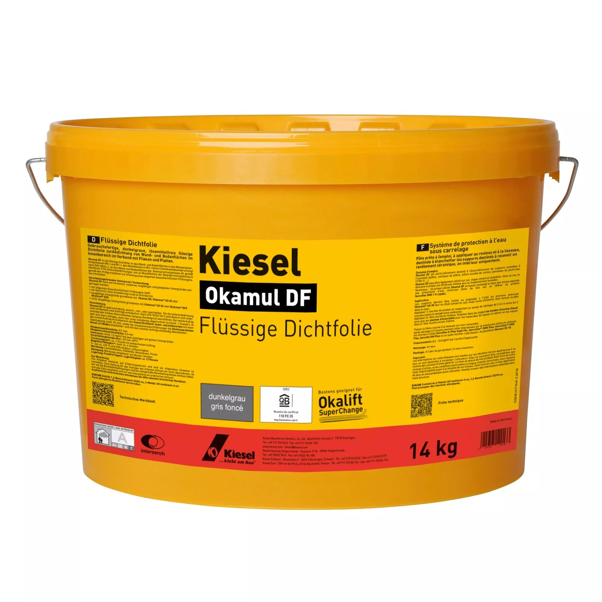 Kiesel Okamul DF - Υγρό στεγανοποιητικό φιλμ σκούρο γκρι (14KG)