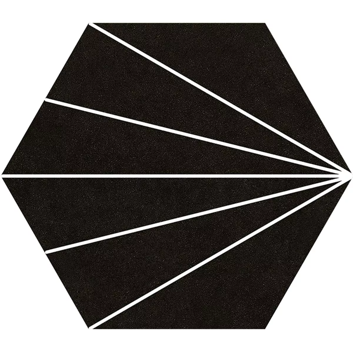 Porselein steengoed Tegels Millennium Hexagon 3D Optiek Zwart 22,5 x 25,9cm Porselein steengoed Tegels Millennium Hexagon 3D Optiek Zwart 22,5 x 25,9cm