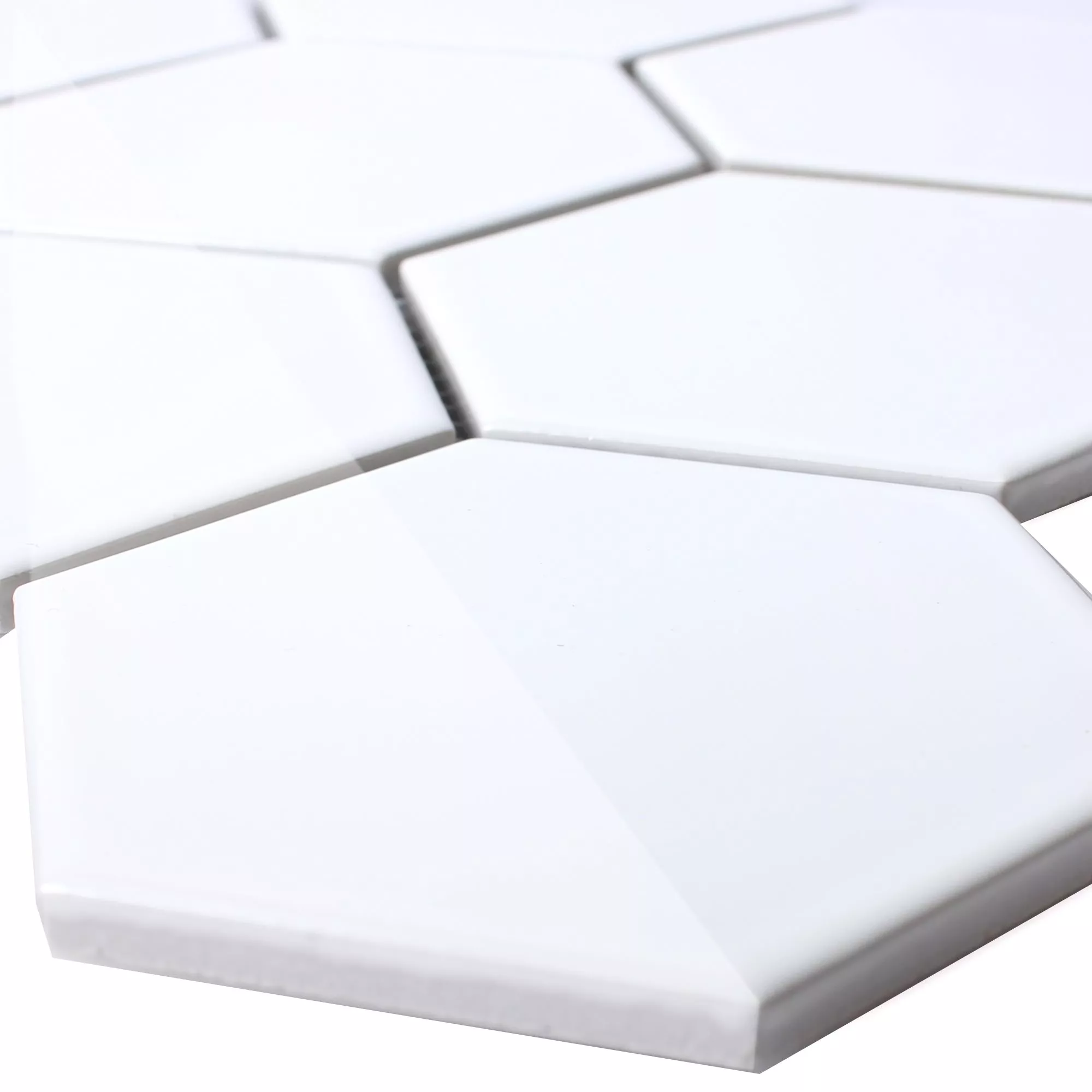 Cerámica Azulejos De Mosaico Hexagonales Salamanca Blanco Brillante H95