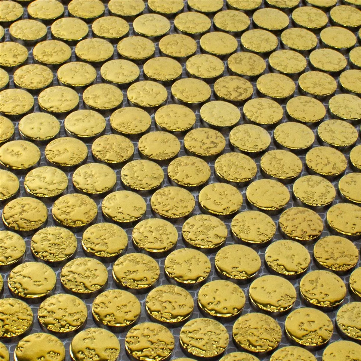 Sample Ceramic Button Effect Mosaic Tiles Meneksche Gold