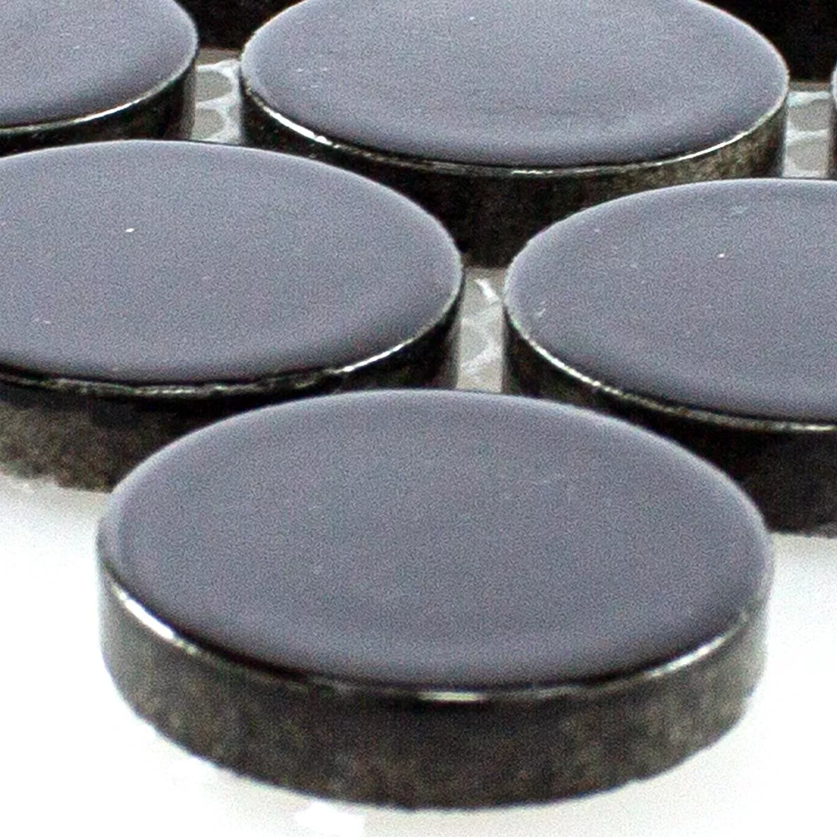 Πρότυπο από Kεραμικά Κουμπί Ψηφιδωτά Πλακάκια Harlingen Μαύρος Αστραφτερό
