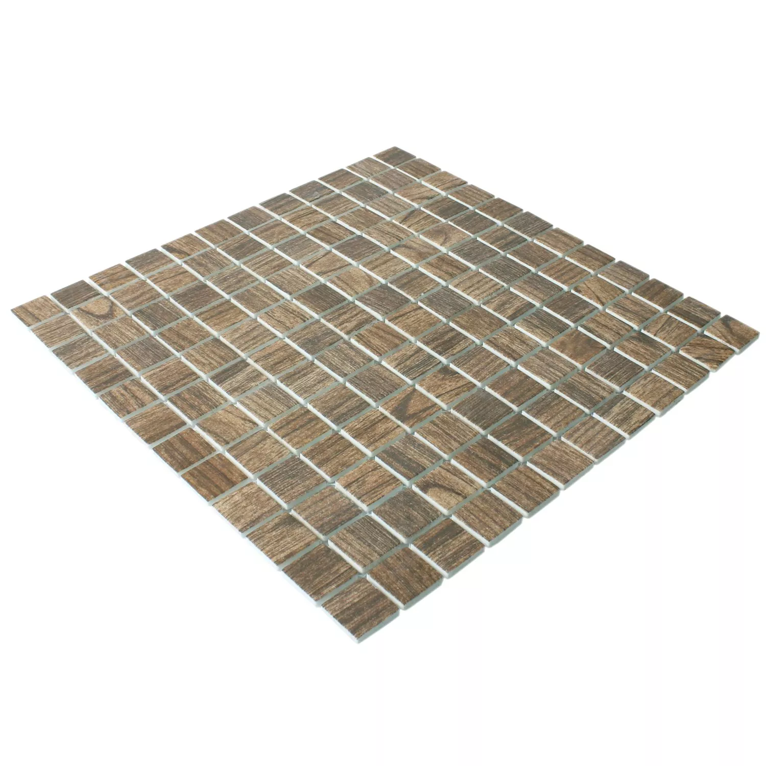 Sample Mosaic Tiles Glass Valetta Wood Structure Brown