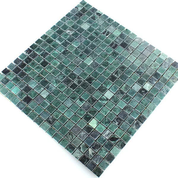Padrão de Azulejo Mosaico Mármore Sombrio Verde Polido