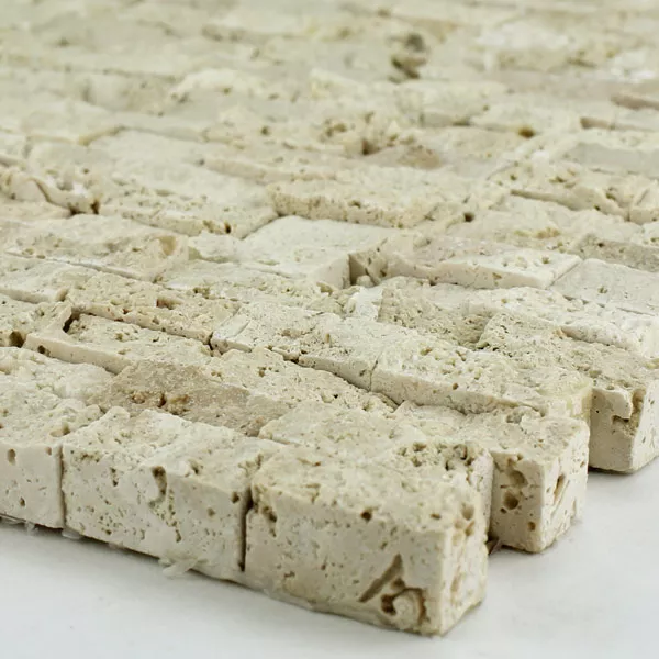 Mosaikkfliser Marmor Veggvendt Brickstones Beige